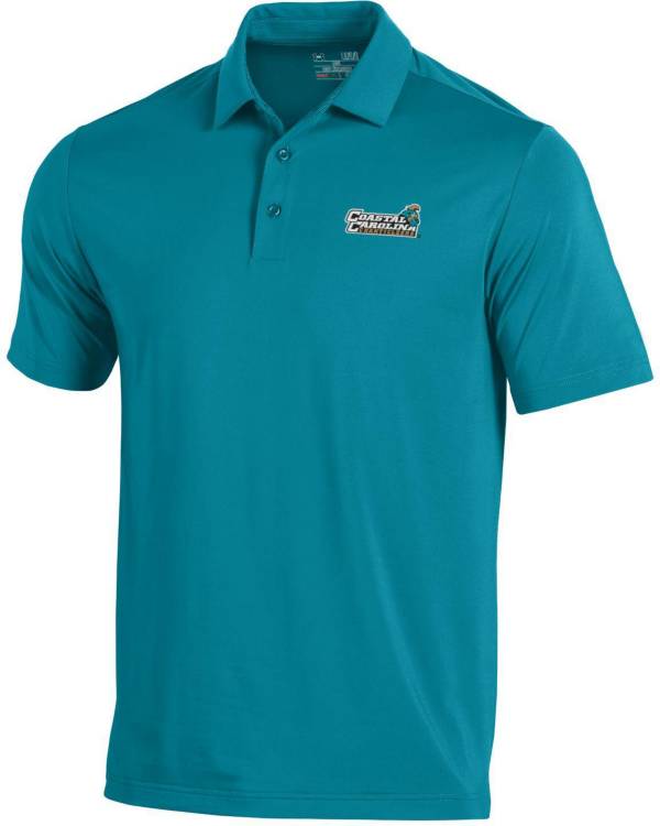 Men's Under Armour Black Coastal Carolina Chanticleers Performance Polo