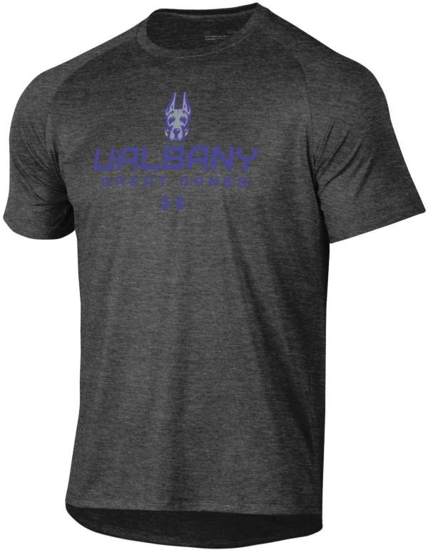 Under Armour Men's Albany Great Danes Grey Tech Performance T-Shirt ...