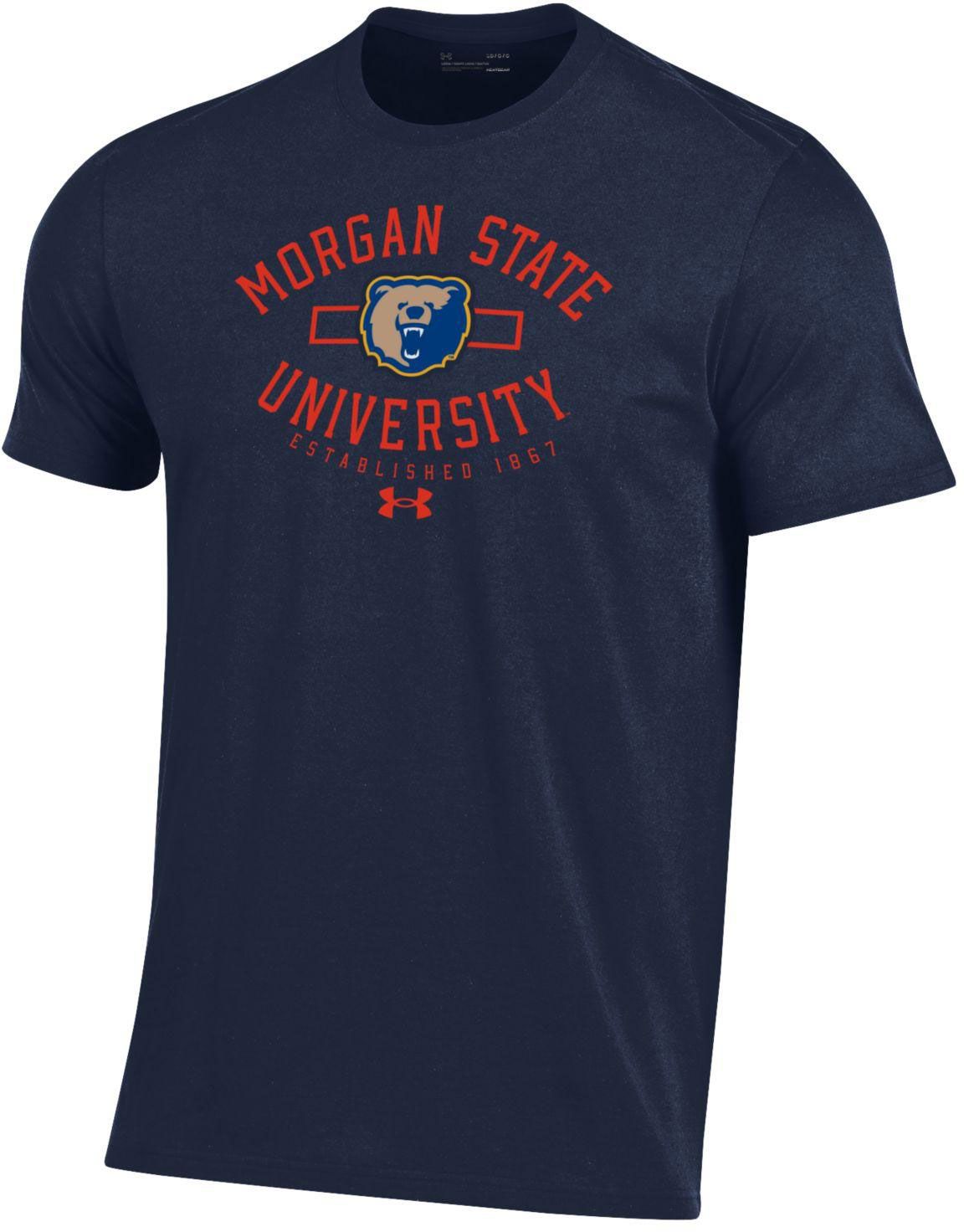 Under Armour Men's Morgan State Bears Blue Performance Cotton T-Shirt