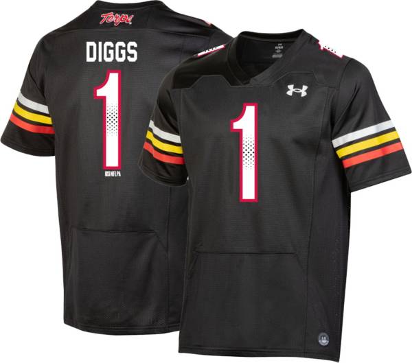 Under Armour Men's Maryland Terrapins Stefon Diggs #1 Black Replica  Football Jersey