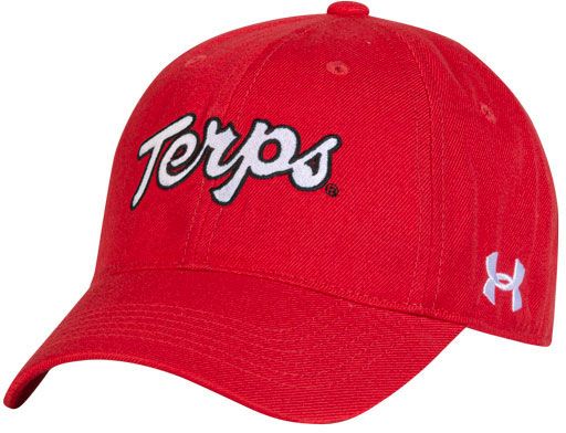 Under Armour Men's Maryland Terrapins Red OTS Slouch Adjustable Hat