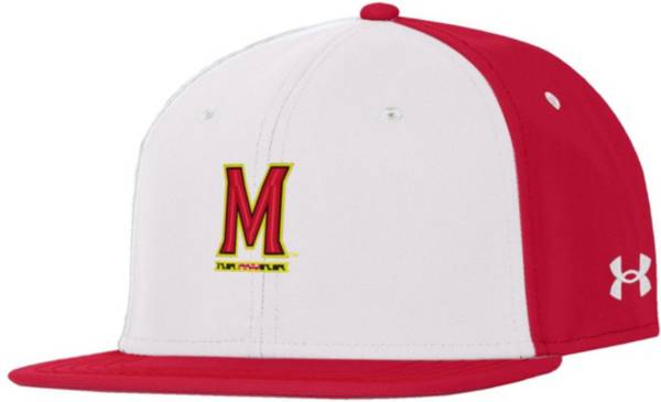 Under Armour Men's Maryland Terrapins White Fitted Baseball Hat product image