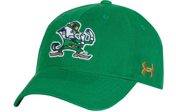 Notre Dame Fighting Irish Under Armour Relaxed Cotton Adjustable Football  Hat - Green