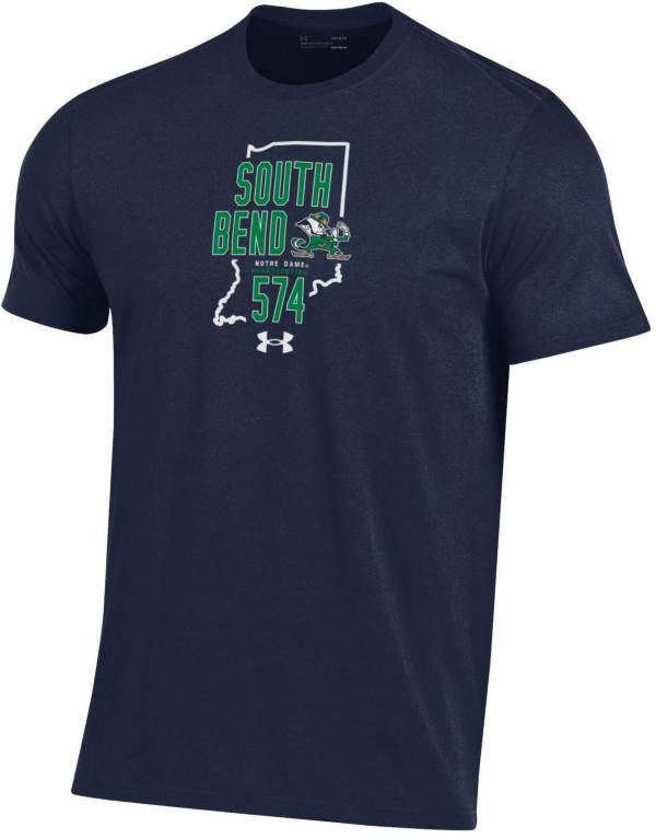 Under Armour Men's Notre Dame Fighting Irish Navy 574 Area Code T-Shirt product image