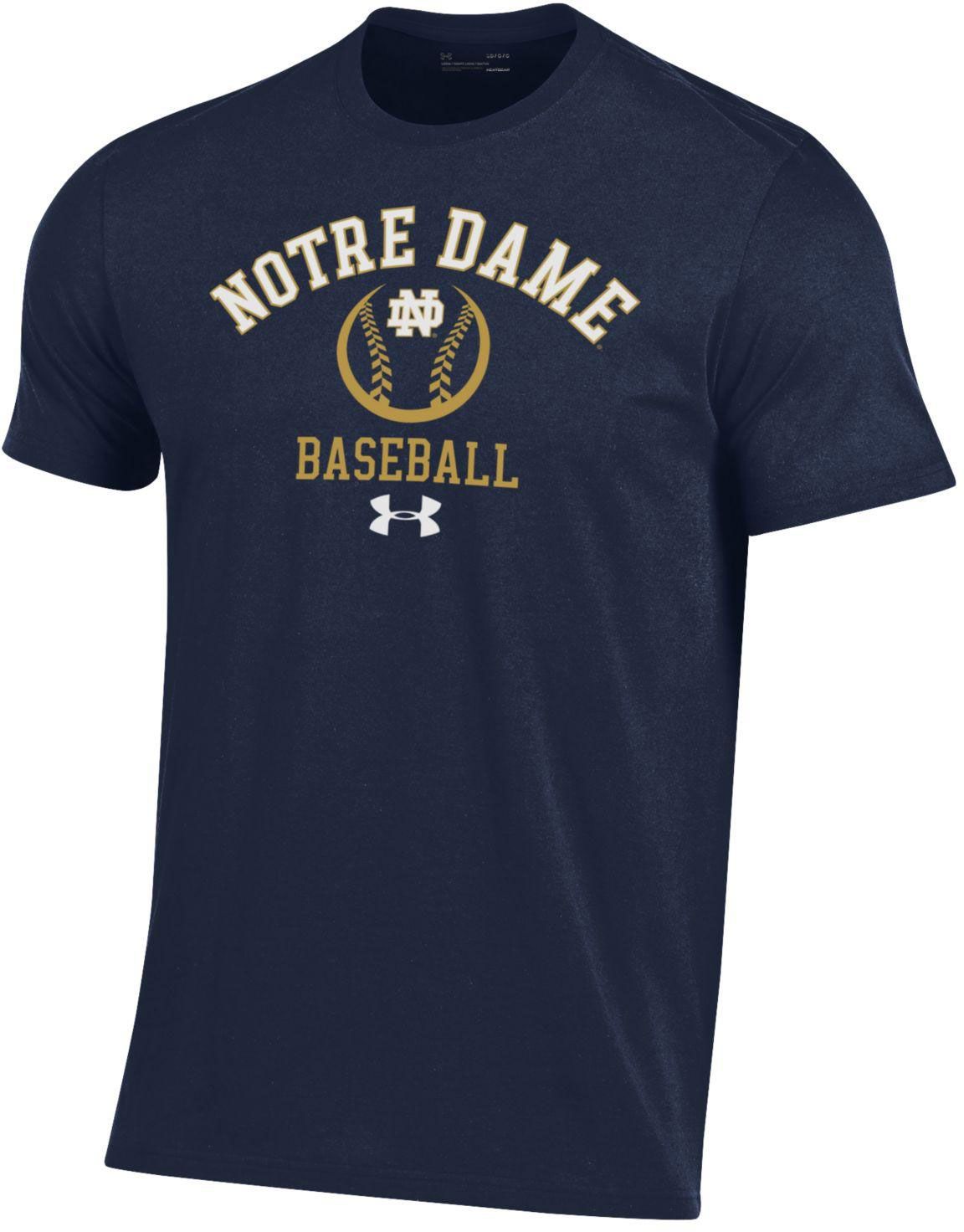 Under Armour Men's Notre Dame Fighting Irish Baseball Navy T-Shirt