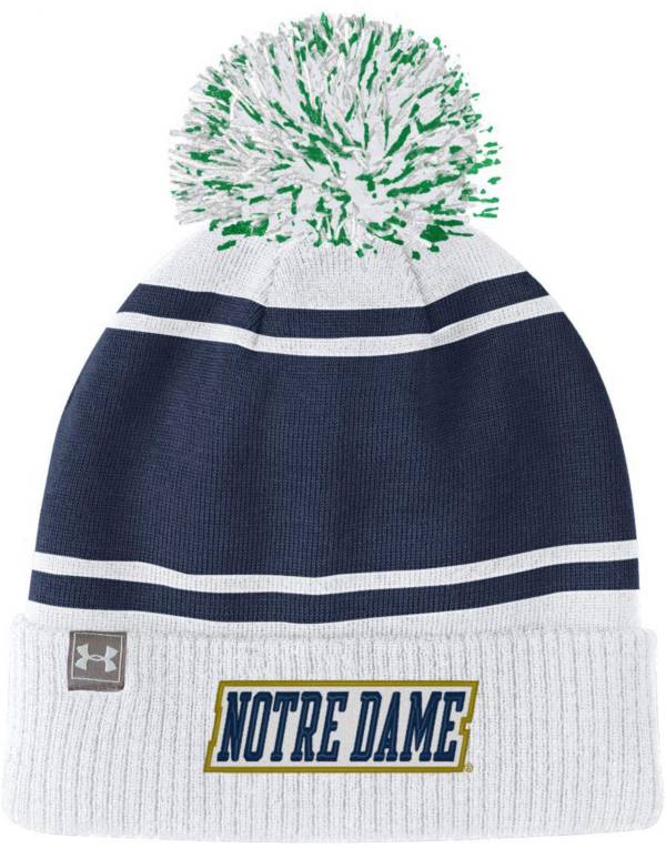 Under Armour Men's Notre Dame Fighting Irish White Pom Knit Beanie product image