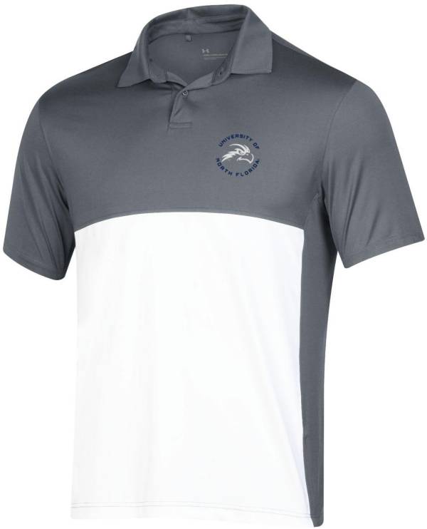 Under Armour Men's North Florida Ospreys Grey Colorblock Polo product image