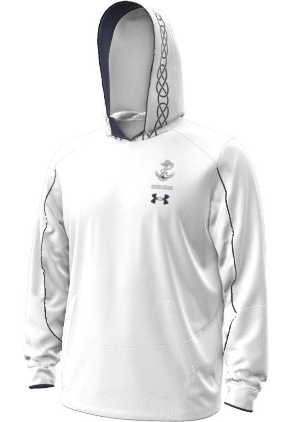 White and grey under cheap armour hoodie