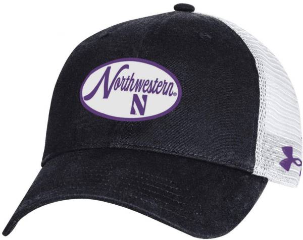 Under Armour Men's Northwestern Wildcats Black Performance Cotton Adjustable Hat product image