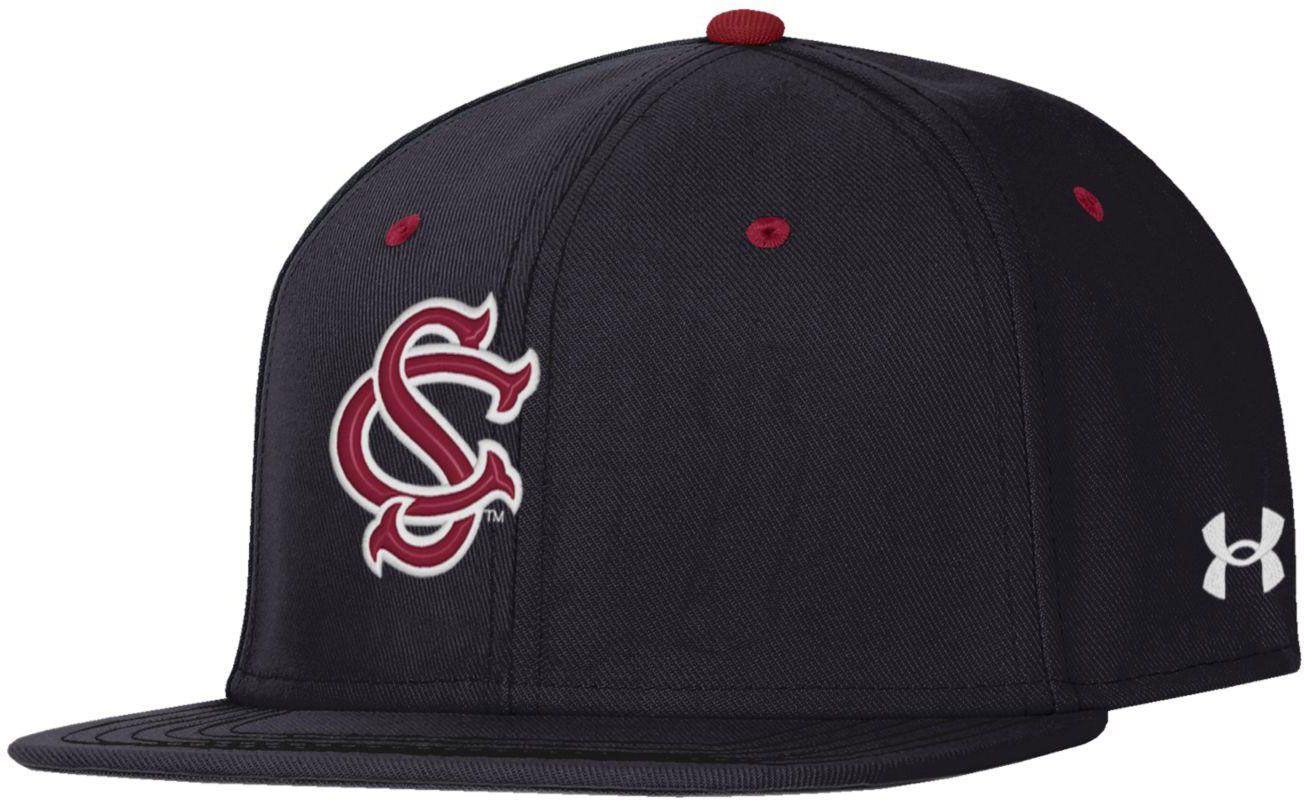Under Armour Men's South Carolina Gamecocks Black Fitted Baseball Hat product image