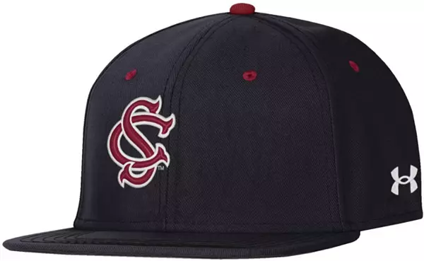 Under Armour Men's South Carolina Gamecocks Fitted Baseball Hat - Black - M Each