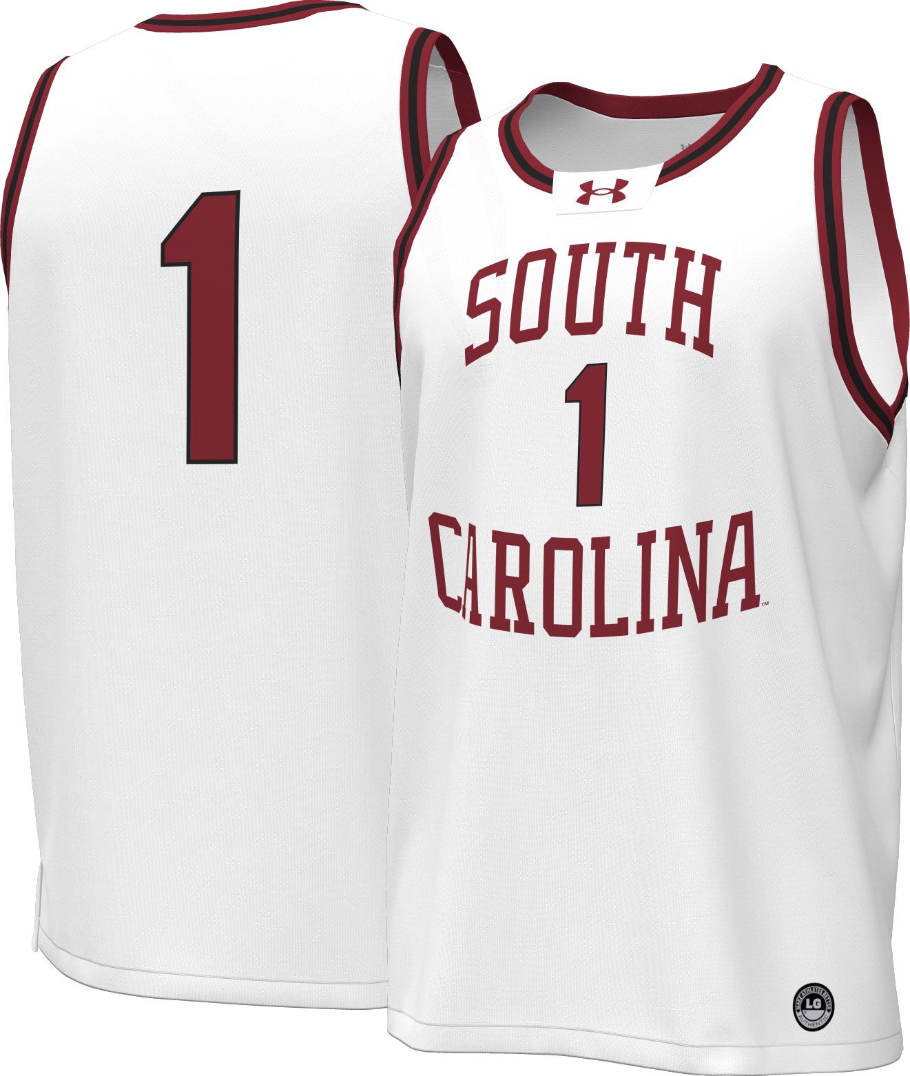 Under Armour Men's South Carolina Gamecocks #1 White Replica Basketball Jersey product image