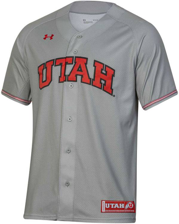 Men's Under Armour #1 Red Utah Utes Team Wordmark Replica Football Jersey