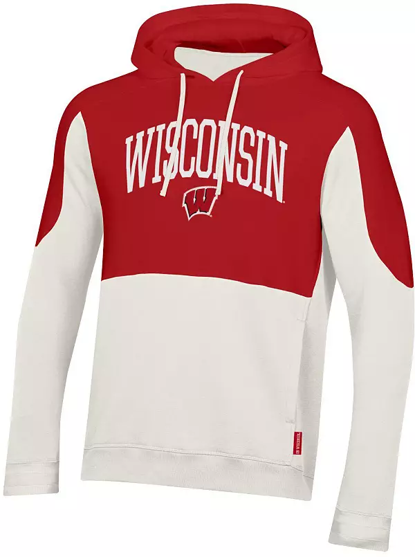 Under Armour Men's Wisconsin Badgers Iconic Pullover Hoodie, XL, Red