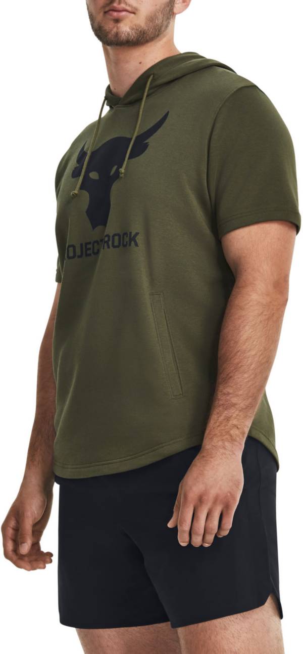 Under armour men's project discount rock terry short sleeve hoodie