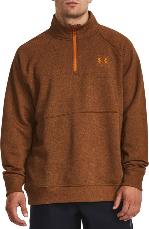 Under Armour Cold Gear Loose Gray Orange High Neck Hoodie