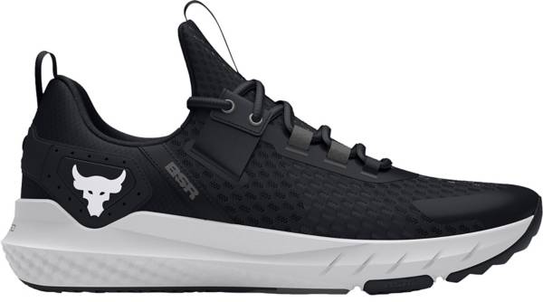 Under Armour Men's Project Rock 4 Training Shoes Black/White Size: 9