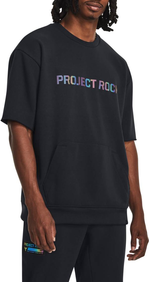 Under Armour Men's Project Rock Heavyweight Terry Crew T-Shirt