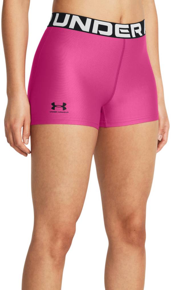 Pink under shop armour compression shorts