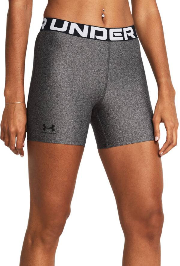 Under Armor Womens Athletic Shorts Elastic Waist Logo Heatgear Black S