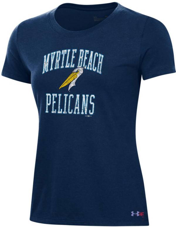 Under Armour Women's Myrtle Beach Pelicans Navy Performance T-Shirt product image