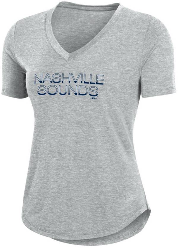 Under Armour Women's Nashville Sounds Gray Breezy VNeck TShirt Dick
