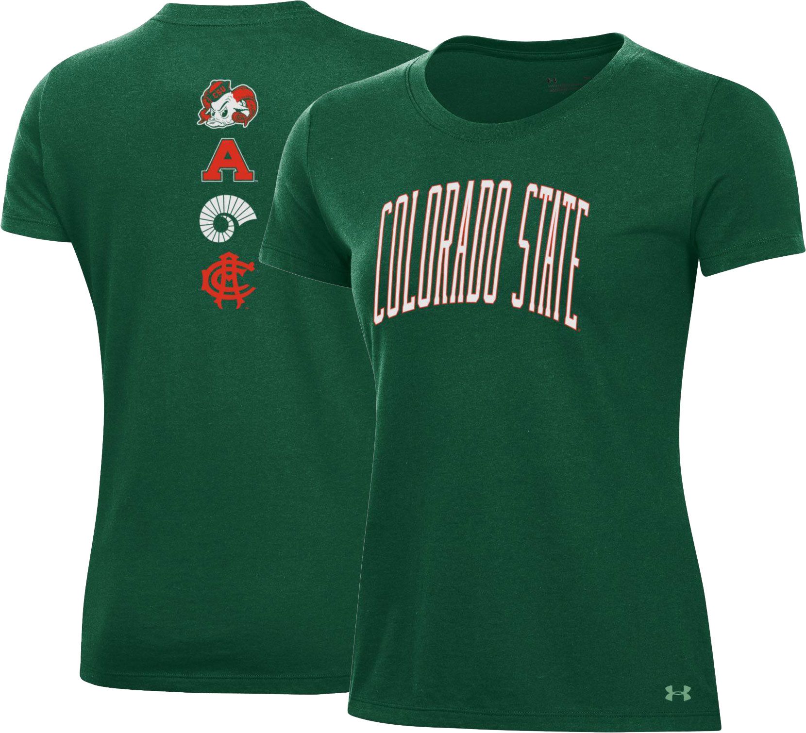 Under Armour Women's Colorado State Rams Forest Green Pennant T-Shirt