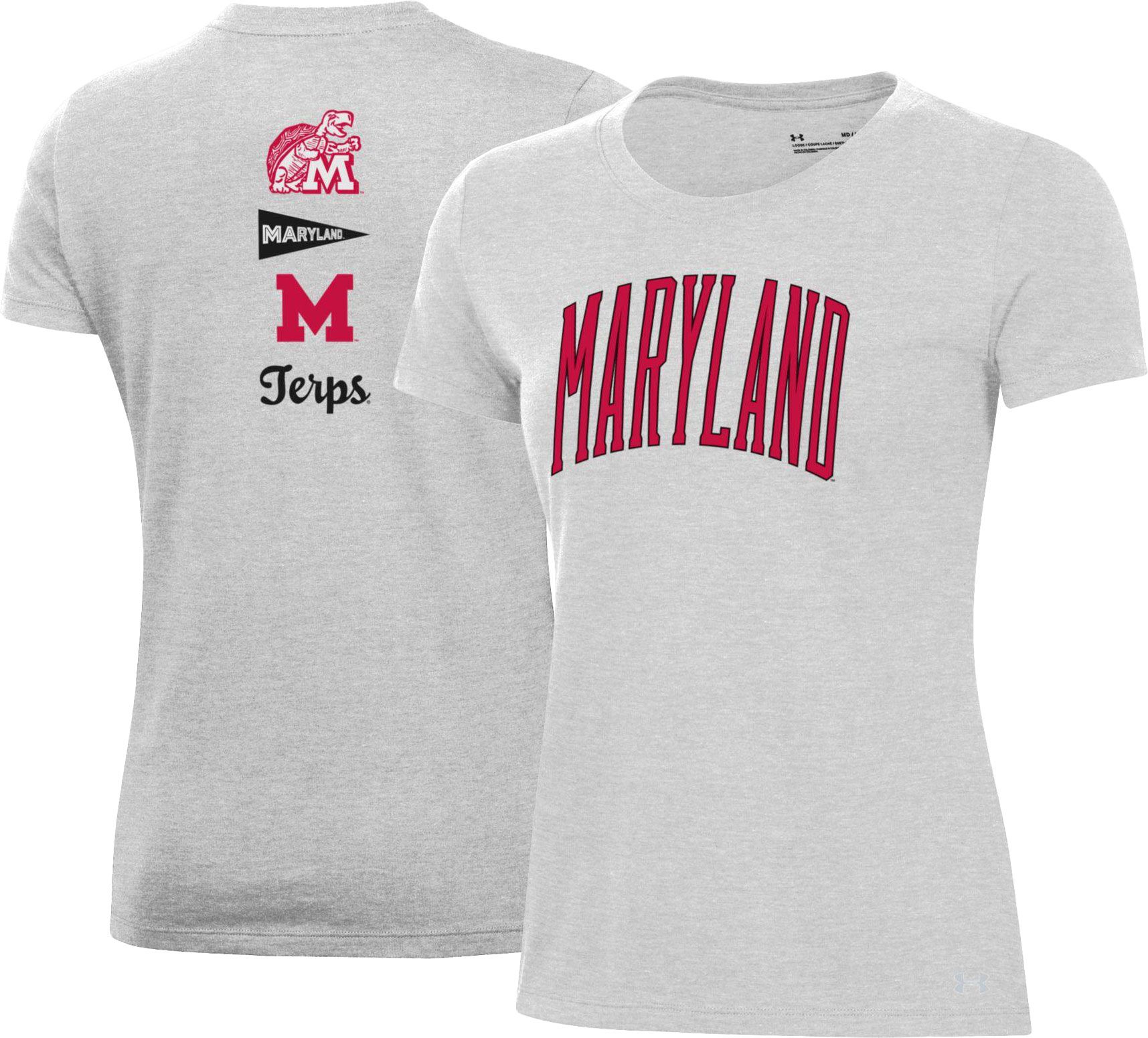 Under Armour Women's Maryland Terrapins Silver Heather Pennant T-Shirt product image
