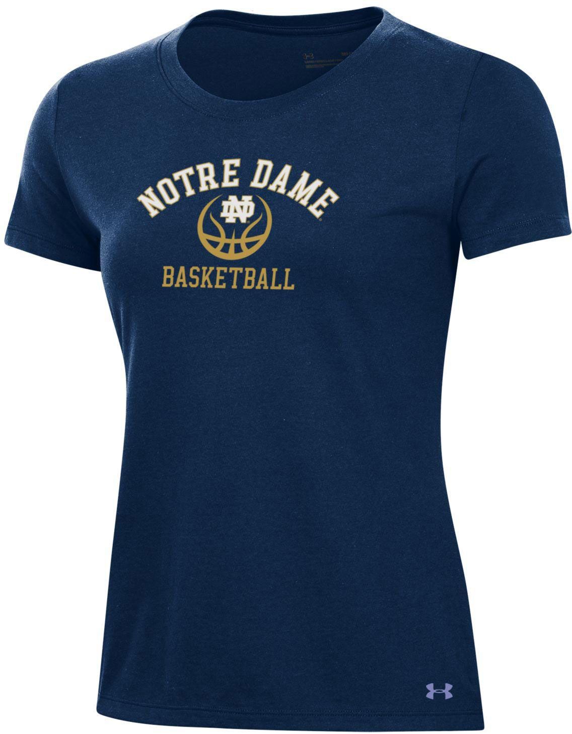 Under Armour Women's Notre Dame Fighting Irish Basketball Navy T-Shirt