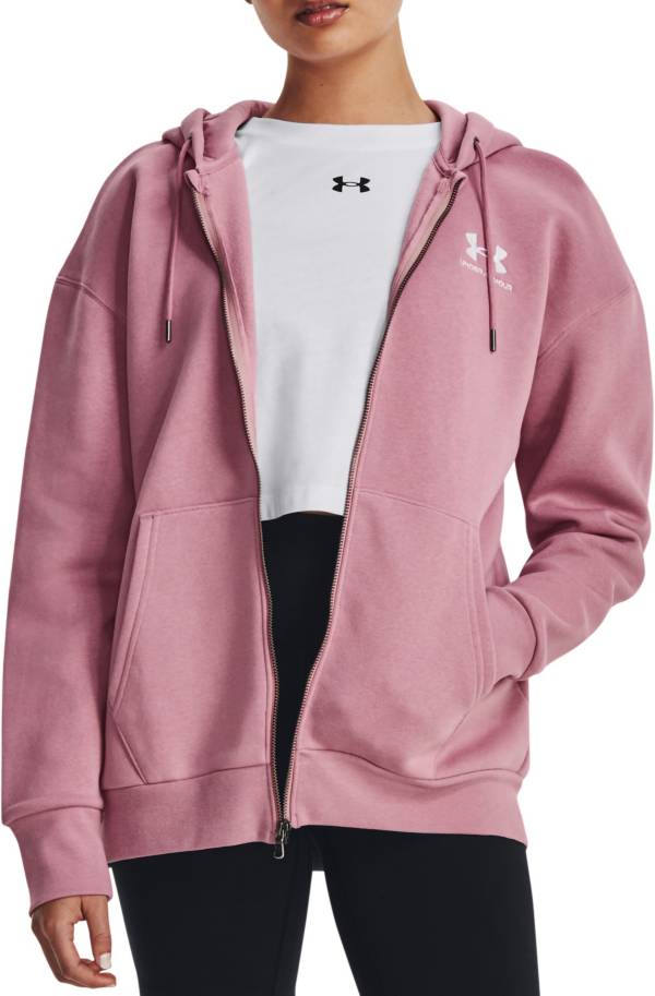 Under Armour Pink Cozy Soft Micro Fleece full zip Hooded Jacket Women's  Small