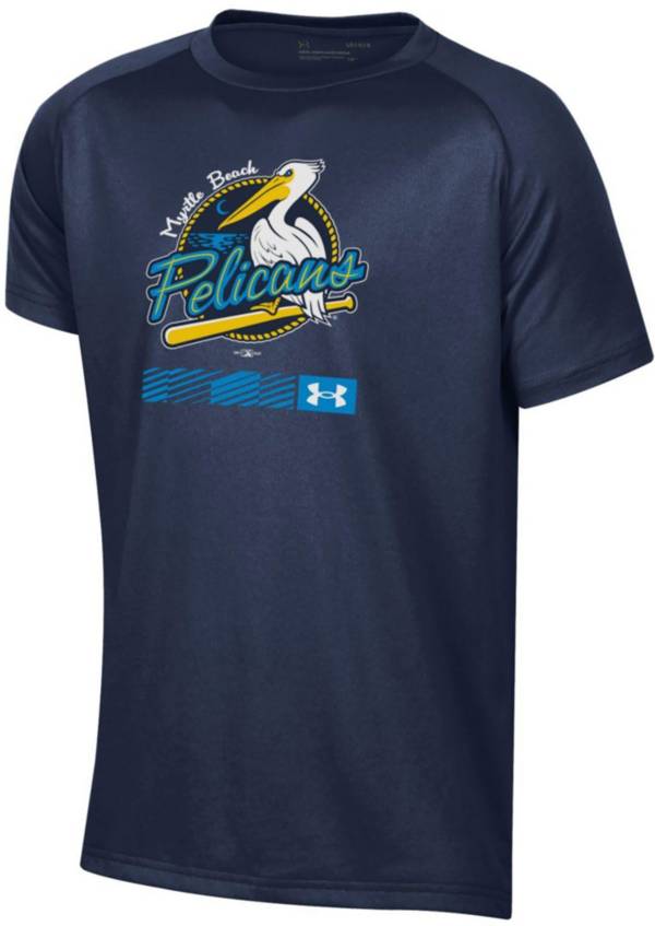 Under Armour Youth Myrtle Beach Pelicans Navy Tech TShirt Dick's