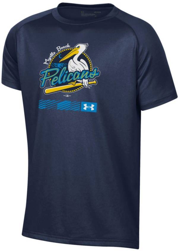 Under Armour Youth Myrtle Beach Pelicans Navy Tech T-Shirt product image