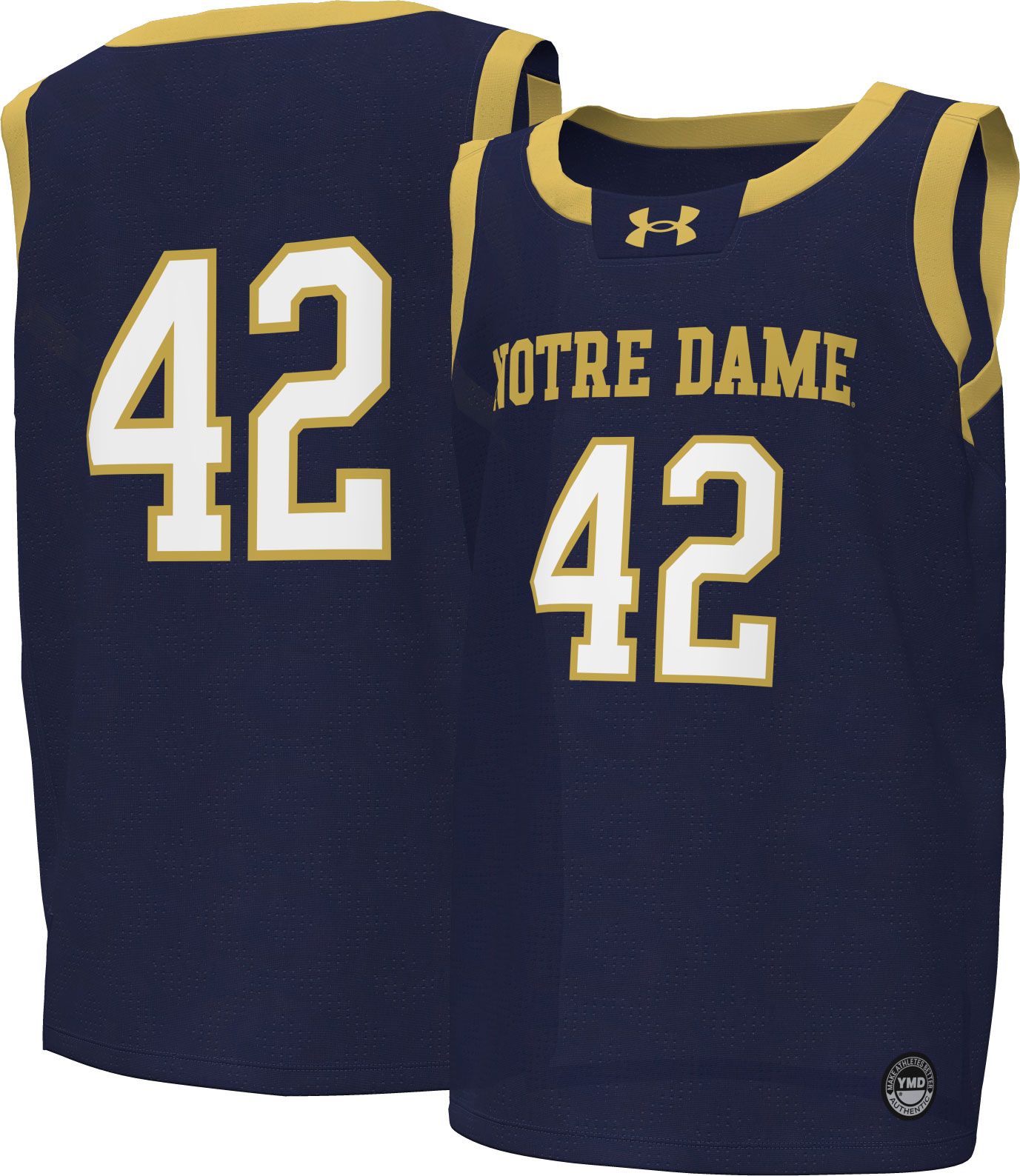 Under Armour Youth Notre Dame Fighting Irish #42 Navy Replica Basketball Jersey