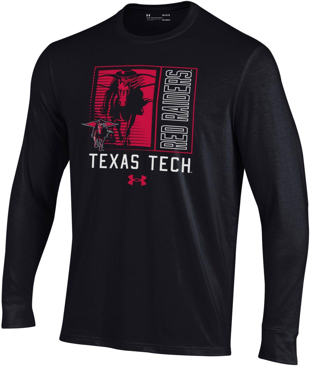 Under Armour Youth Texas Tech Red Raiders Black Block Art Performance Cotton Long Sleeve T-Shirt