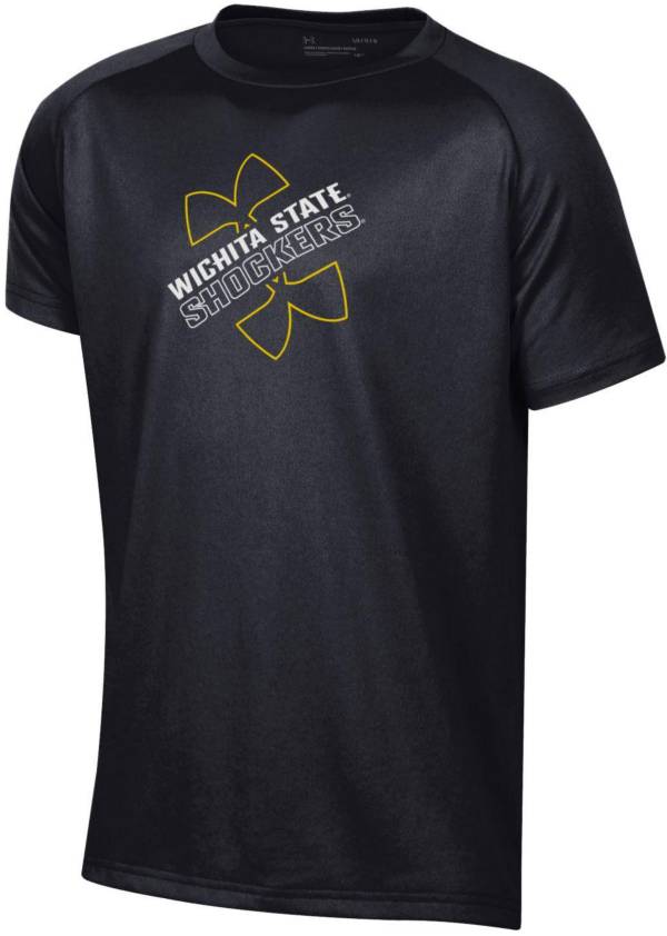 Under Armour Youth Wichita State Shockers Black Logo Lockup Tech Performance TShirt Dick's