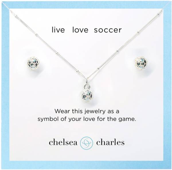 Chelsea Charles Women's Soccer Necklace and Earring Set product image