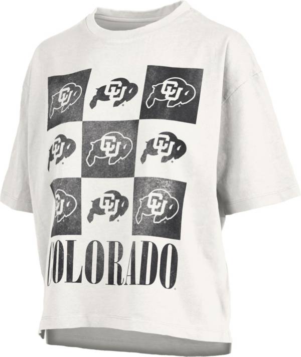 Women's White Colorado Buffaloes Vintage Days Easy T-Shirt