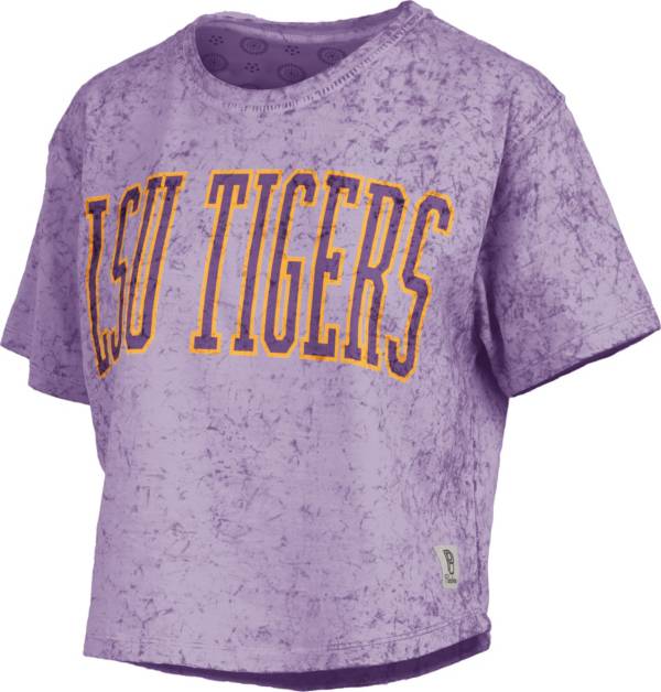 Pressbox Women's LSU Tigers Purple Sun Wash T-Shirt product image