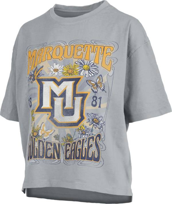 Pressbox Women's Marquette Golden Eagles Grey Oversized TShirt Dick