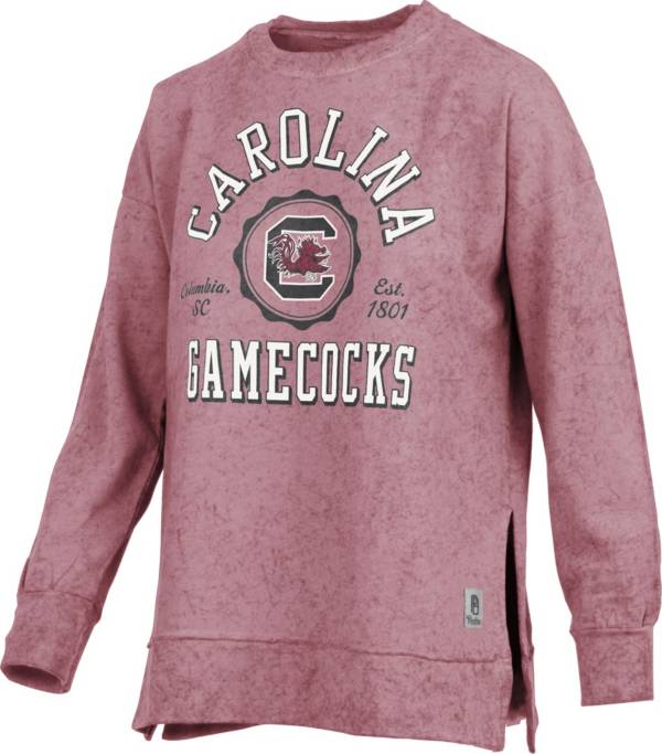 WEAR by Erin Andrews Women's South Carolina Gamecocks Grey Raglan Short  Sleeve V-Neck T-Shirt