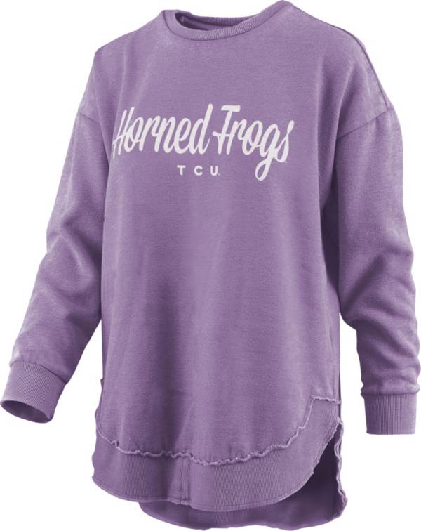 Pressbox Women s TCU Horned Frogs Purple Vintage Crew Pullover