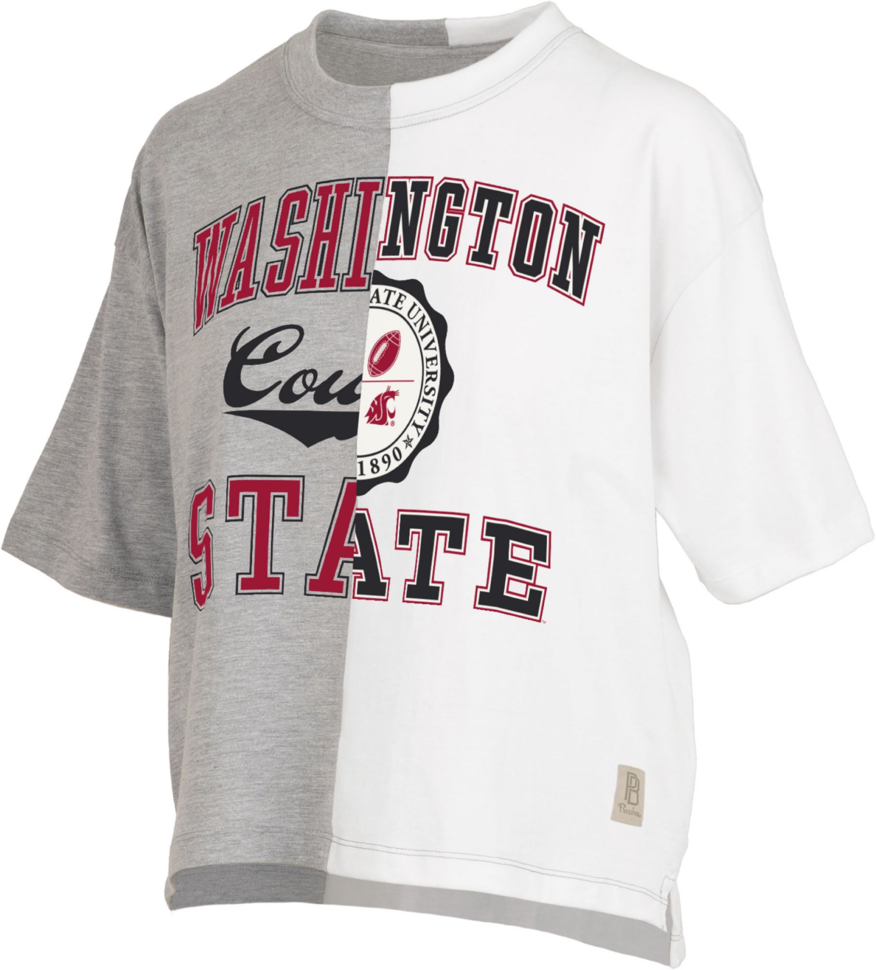 Pressbox Women's Washington State Cougars Grey & White Half and T-Shirt