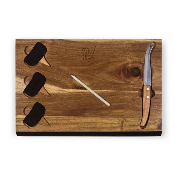 Picnic Time Milwaukee Brewers Delio Cutting Board and Knife Set product image