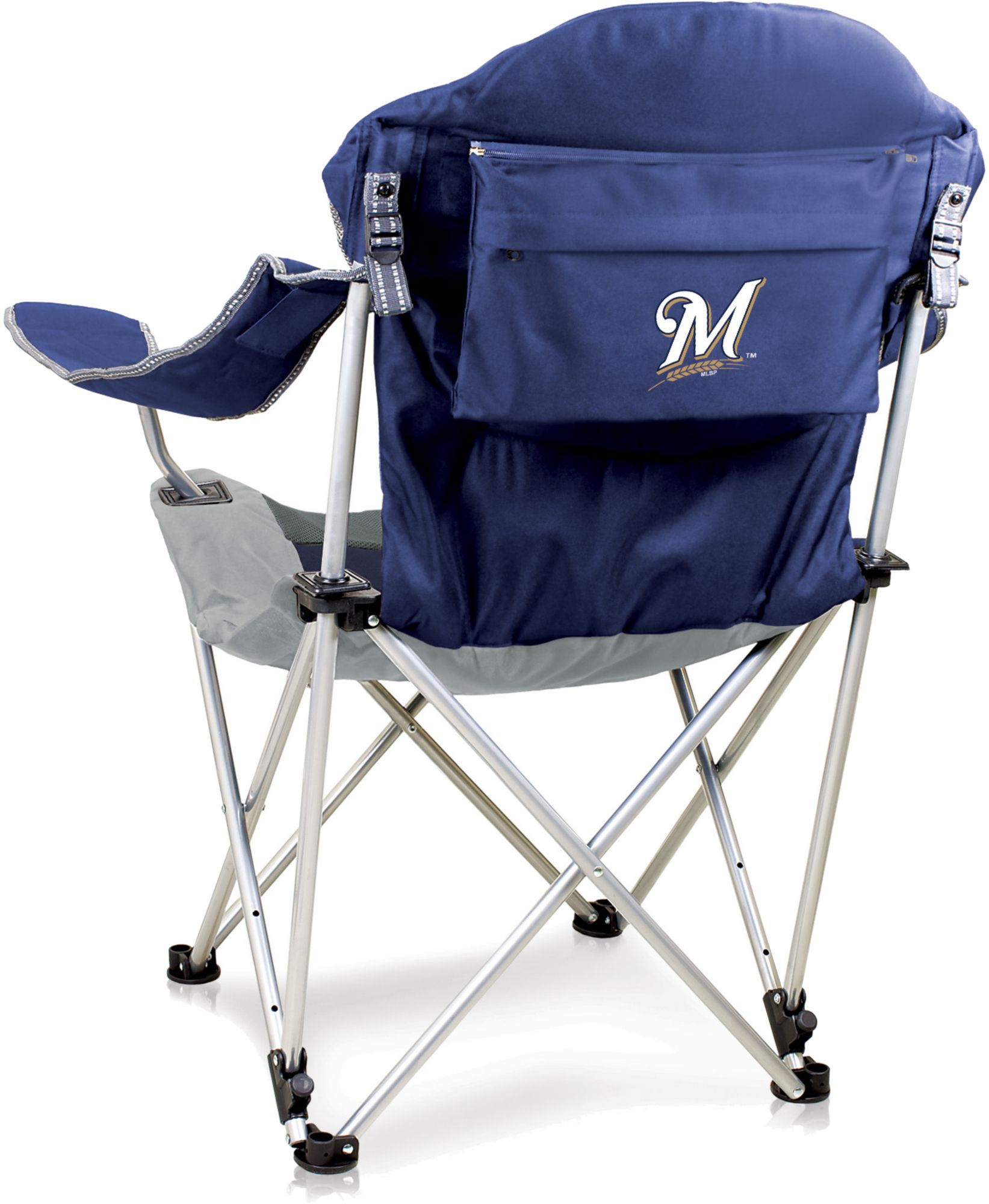Picnic Time Milwaukee Brewers Reclining Camp Chair product image