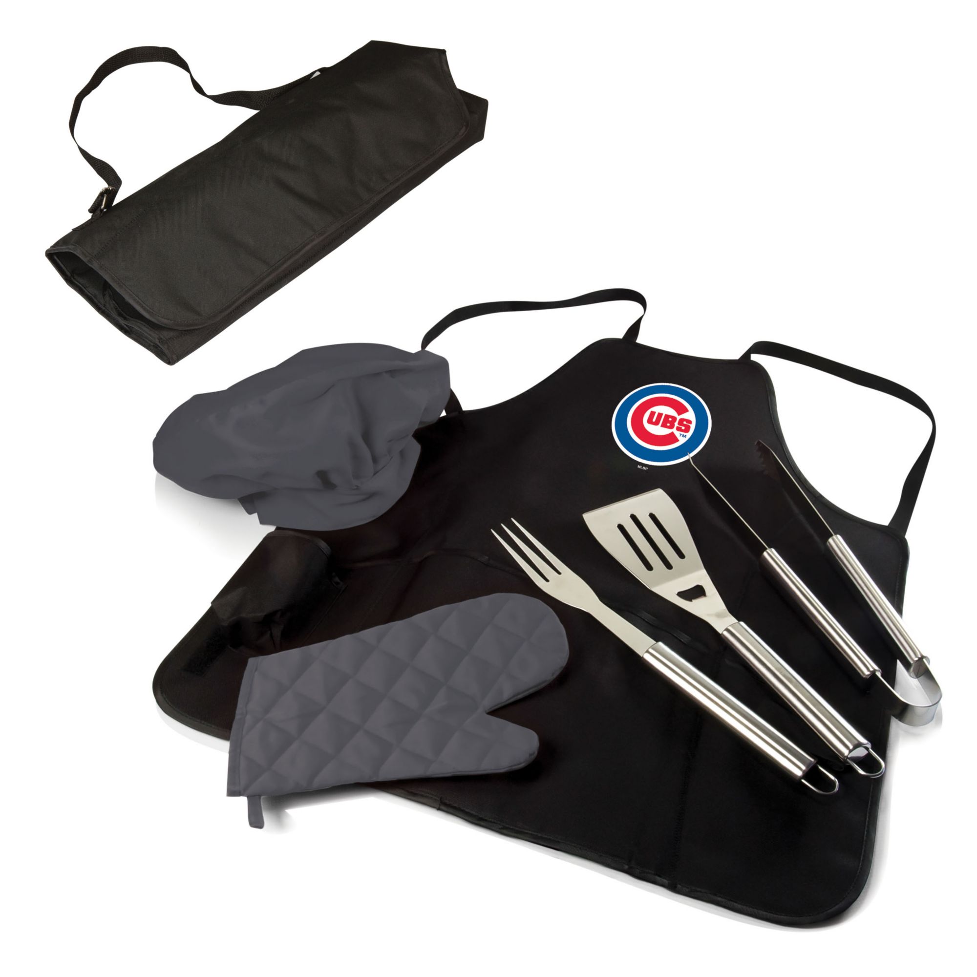 Picnic Time Chicago Cubs Apron Tote Pro Grill Set product image