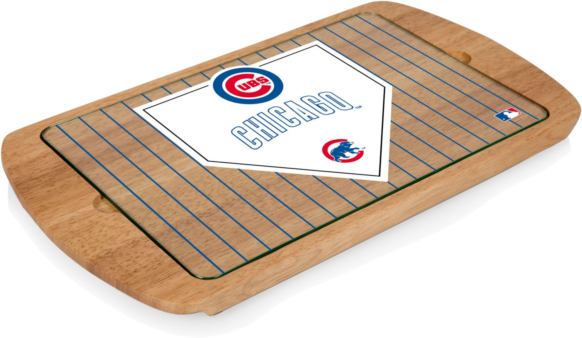 Picnic Time Chicago Cubs Glass Top Serving Tray product image