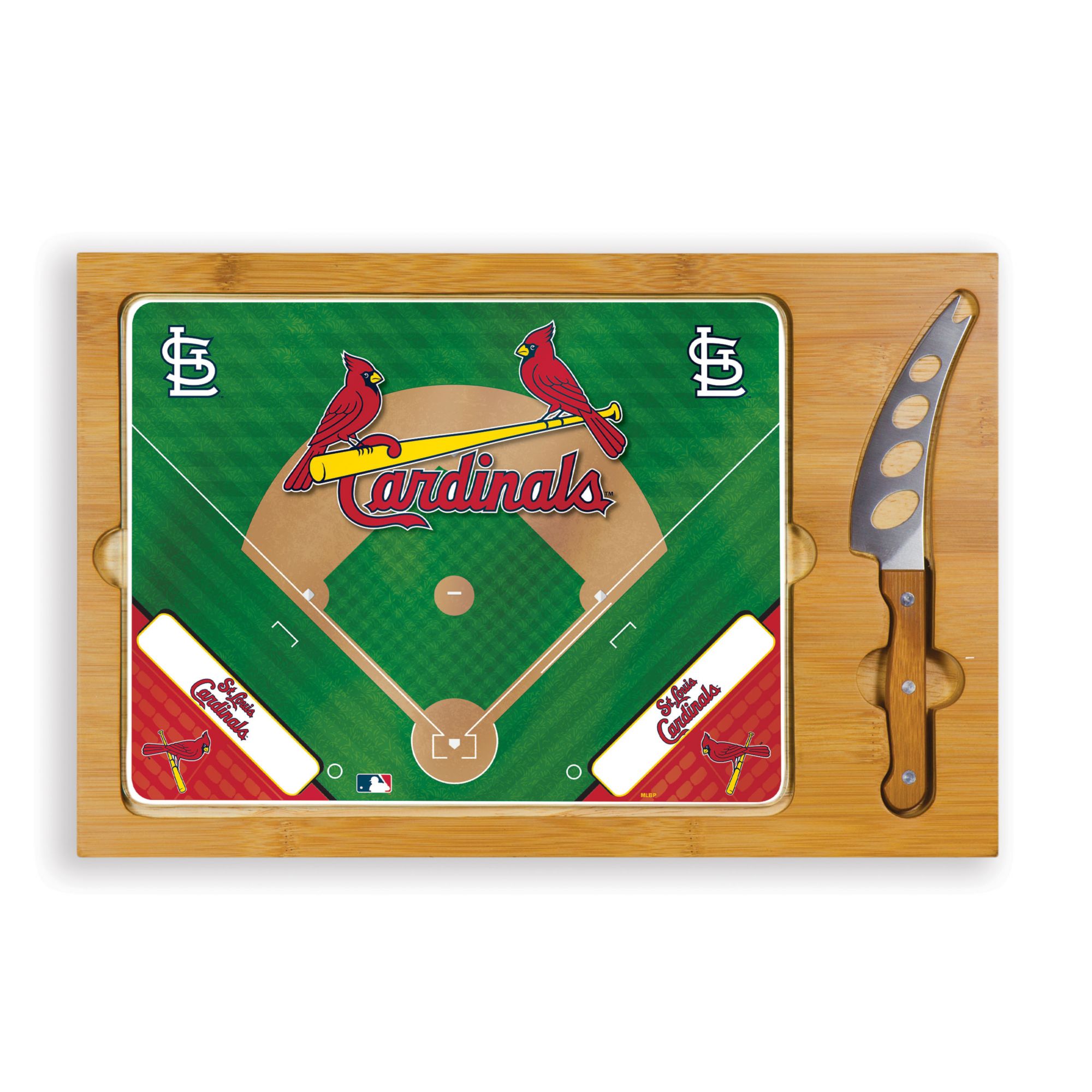 Picnic Time St. Louis Cardinals Glass Top Serving Board Set product image