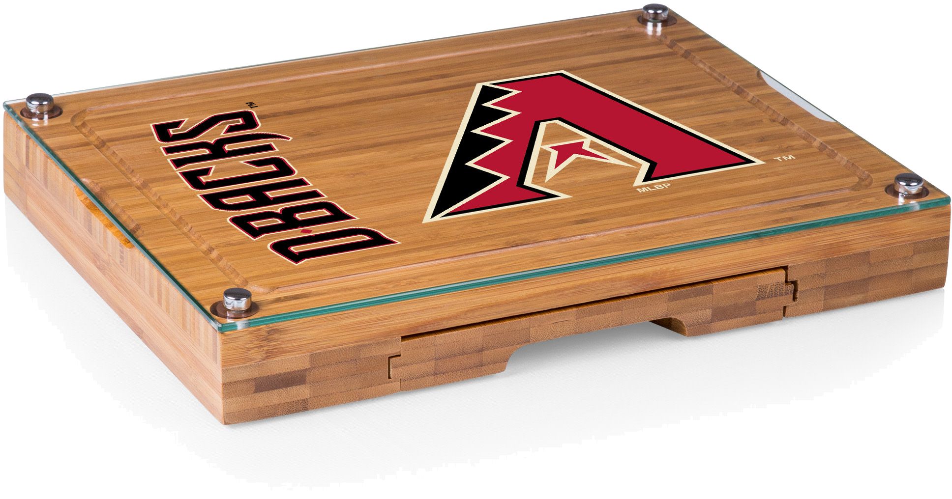 Picnic Time Arizona Diamondbacks Concerto Glass Top Cheese Board and Knife Set product image