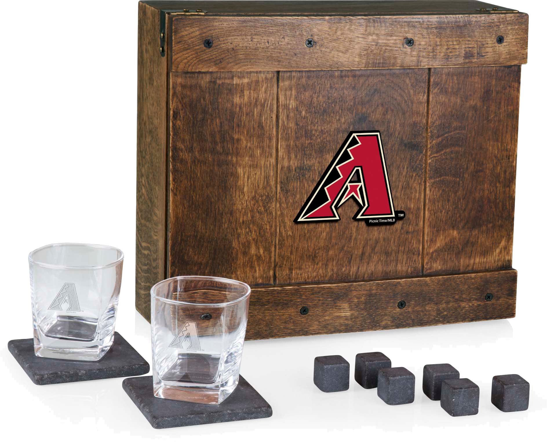 Picnic Time Arizona Diamondbacks Whiskey Box Gift Set product image