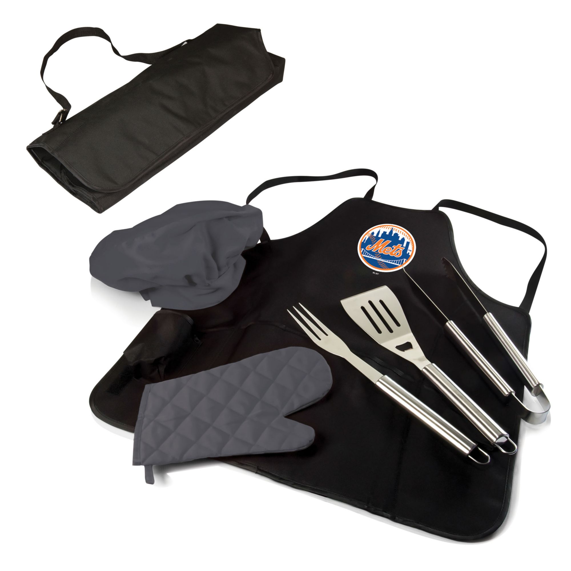 Picnic Time New York Mets Apron Tote Pro Grill Set product image